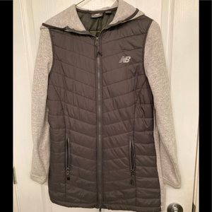 New Balance Women’s Light/Dark Grey 100% Polyester Full Zip Jacket Size Small